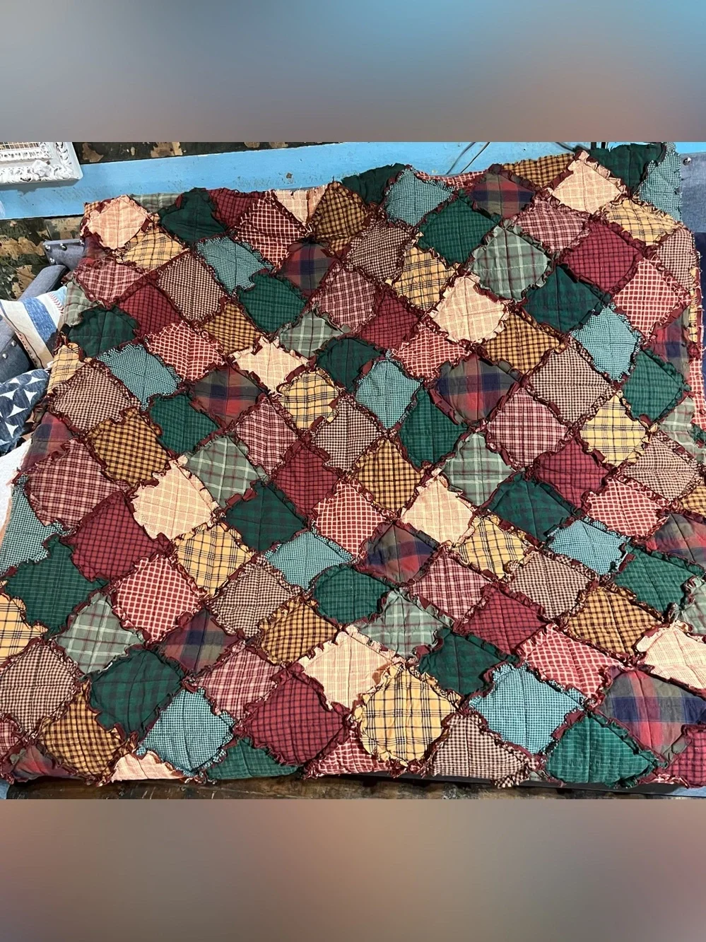 Donna Sharp King Campfire Ragged Quilt 3 pc Set